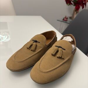 Zara Tan Loafers with Tassels